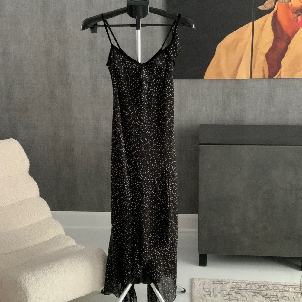 Melanie Lyne Black and White feminine Spaghetti Strap Dress 4